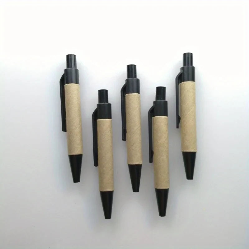 Eco-Friendly Recycled Paper Ballpoint Pen | Black Ink Mini Ballpoint Pen Qme