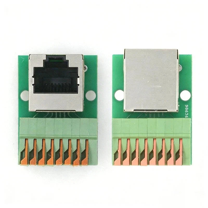 RJ45 Adapter Board Female Socket Guide Rail Terminal Block RJ45 Terminal Adapter Qme