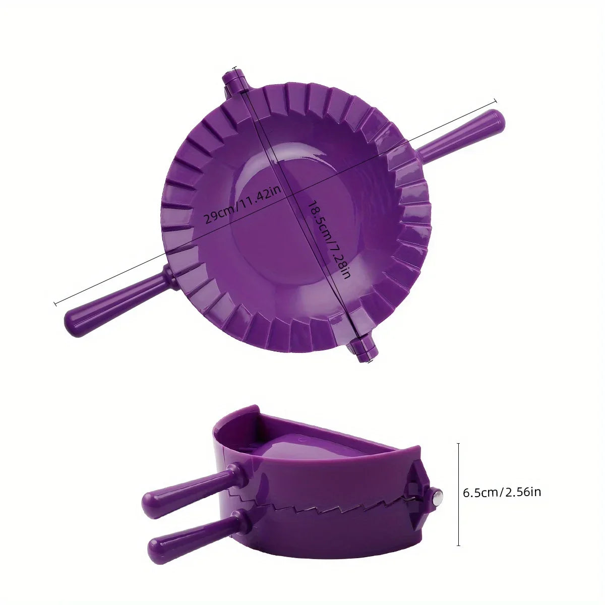 Large Pastry Dough Cutter & Dumpling Mold – Ergonomic Handle Dumpling & Pastry Mold Qme