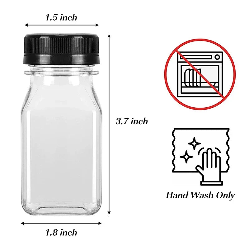 Reusable 120ml BPA-Free Bottles with Lids – Juice, Milk, Coffee Reusable Storage Bottles Qme