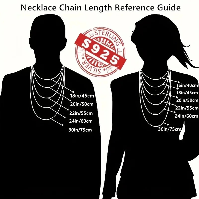 925 Sterling Silver Flat Snake Chain Necklace – Women & Men Sterling Silver Necklace Qme