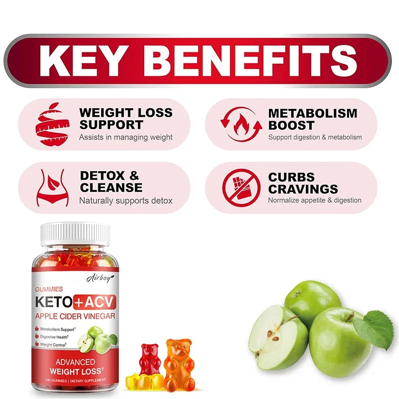 KETO + ACV Gummies – Metabolism, Gut & Immunity Support Dietary Supplement Gummies Qst