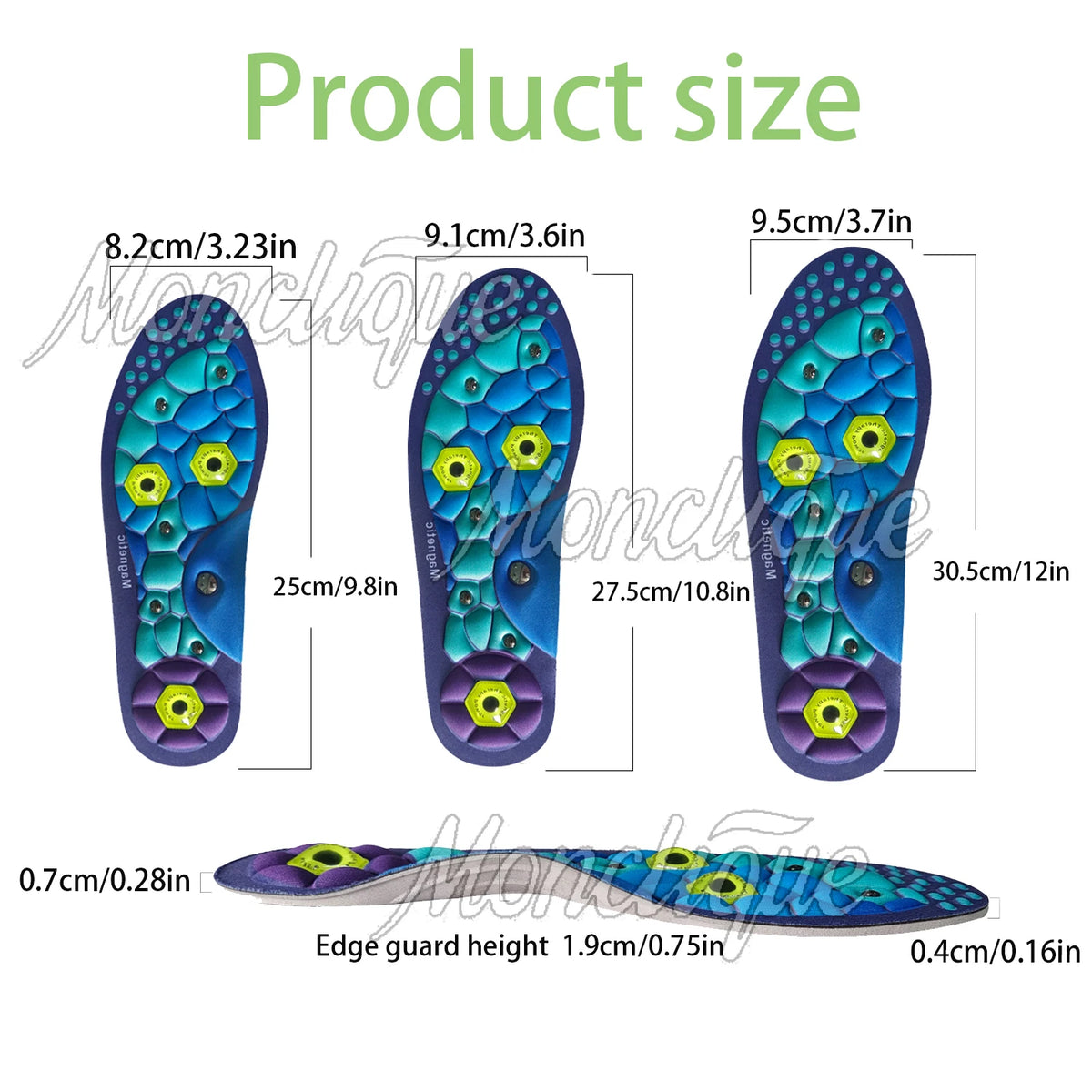 Magnetic Acupressure Insoles – Arch Support for Men & Women Acupressure Insoles Qst