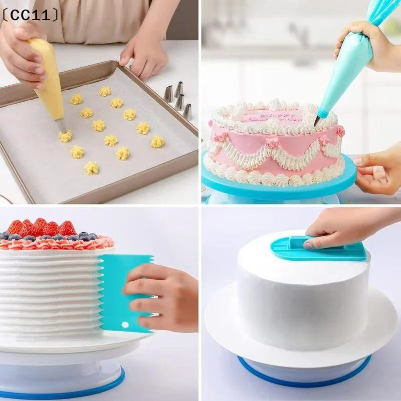 40-Pc Reusable Piping Bags & Stainless Steel Nozzle Tips Set Cake Decorating Set Qme