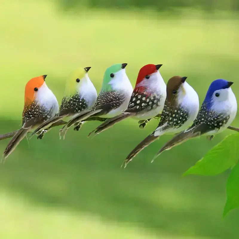 3D Artificial Foam Feather Birds Party Craft Decor – Set of 3 Decorative Craft Birds Qme