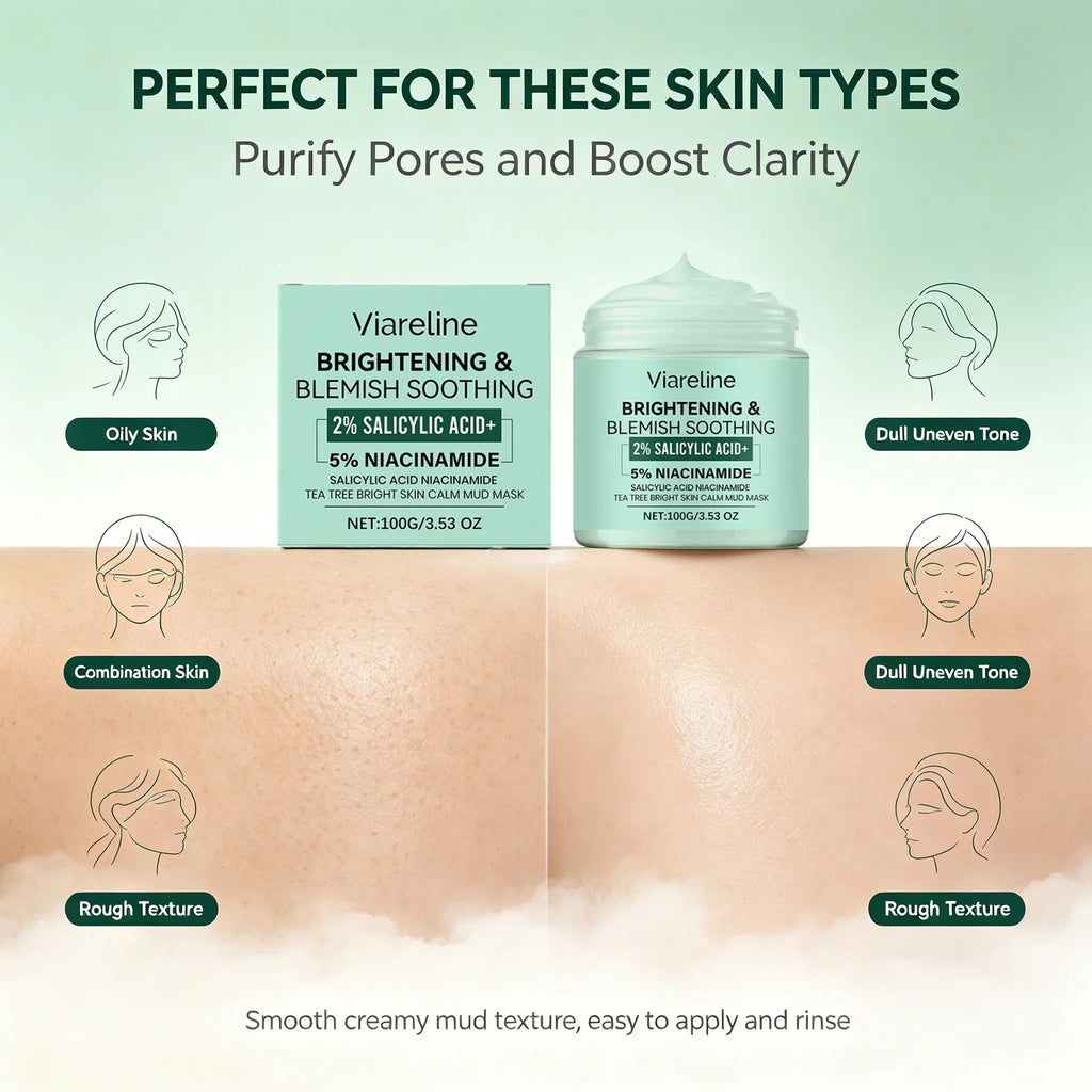 Tea Tree Clay Mask – Pore Purifying & Oil Control | Qme Clay Face Mask Qme