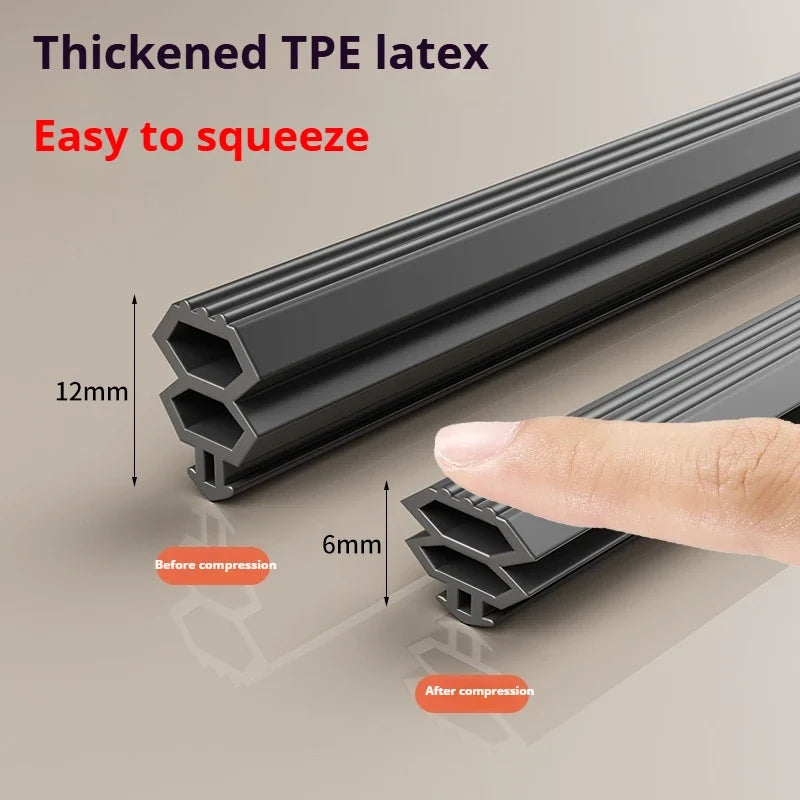 4M TPE Door Seal Strip Bilateral Window & Door Weatherstrip Door Weatherstrip Seal Qme