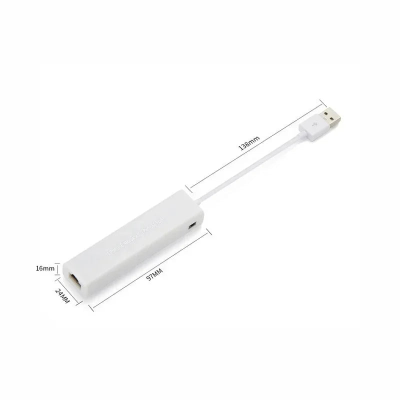 USB to RJ45 Ethernet Hub Adapter – 3 USB Ports, 100Mbps LAN USB Ethernet Adapter Qme