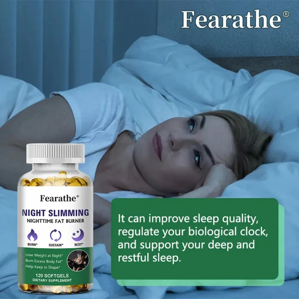 Fearathe Night Metabolic Support Capsules – Non-GMO Collagen Wellness Supplement Qst
