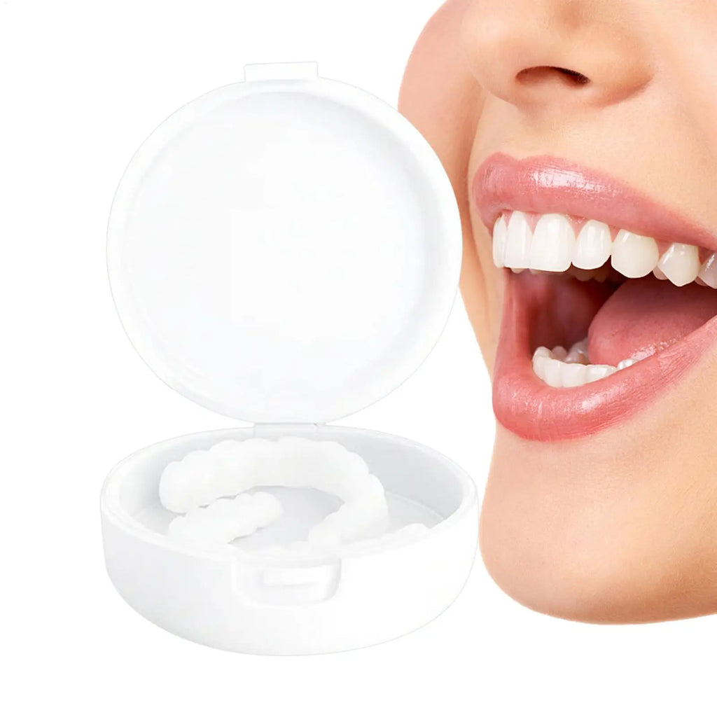 Silicone Fake Teeth Denture Decoration Set – Upper & Lower Costume Prop Qme