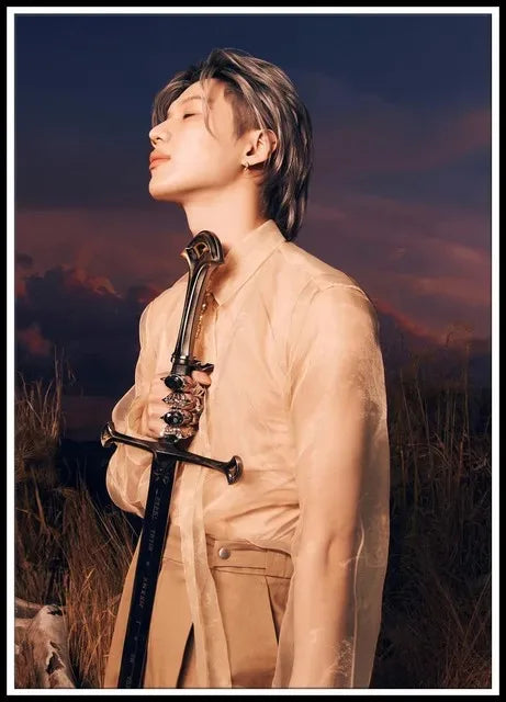 Taemin Album Canvas Wall Art – Mosaic Poster Print Canvas Wall Art Qst 3 40x60cm Unframed