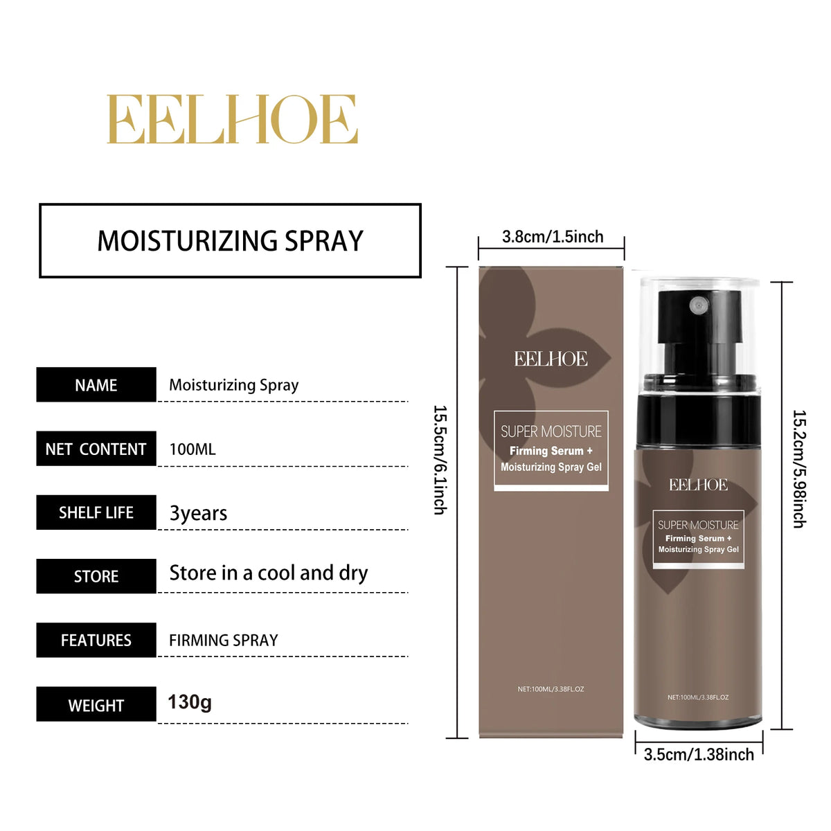 Eelhoe Facial Moisturizing Spray – Hydrating Face Mist 100ml Facial Mist Spray Qst