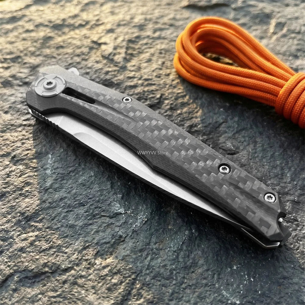 ZT 0707 Tactical Folding Knife – D2 Steel & Carbon Fiber EDC Tactical Folding Knife Qst
