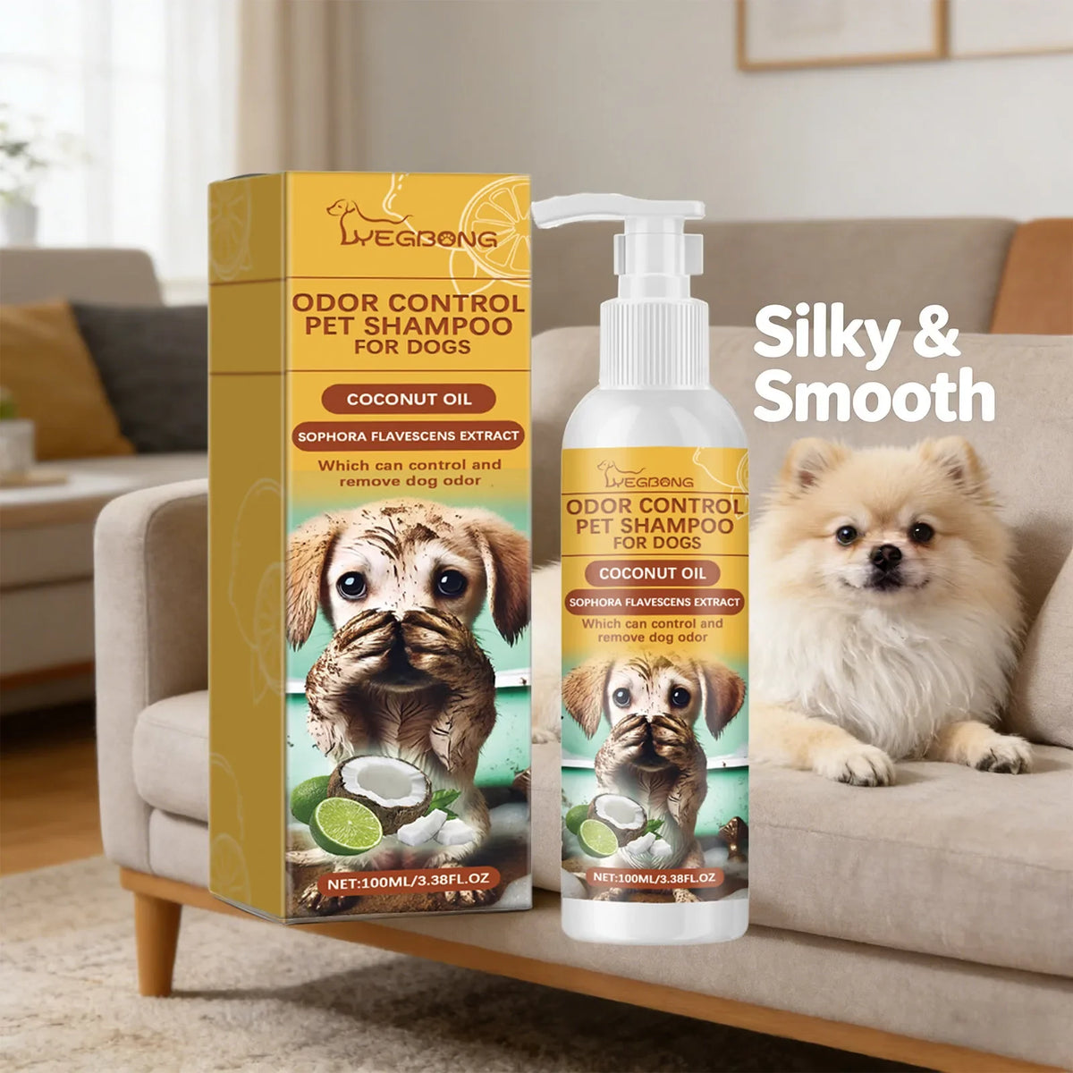 Hypoallergenic Dog Shampoo – Stain Remover & Odor Control Dog Grooming Shampoo Qme