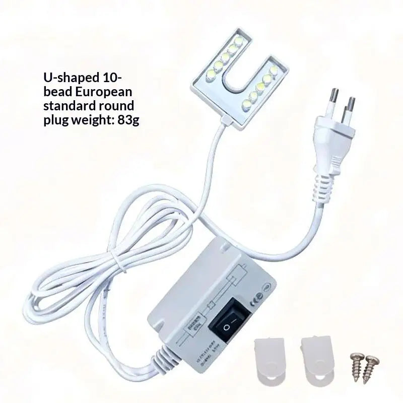 Magnetic Base LED Sewing Machine Light | Flicker-Free Gooseneck LED Sewing Lamp Qme EU