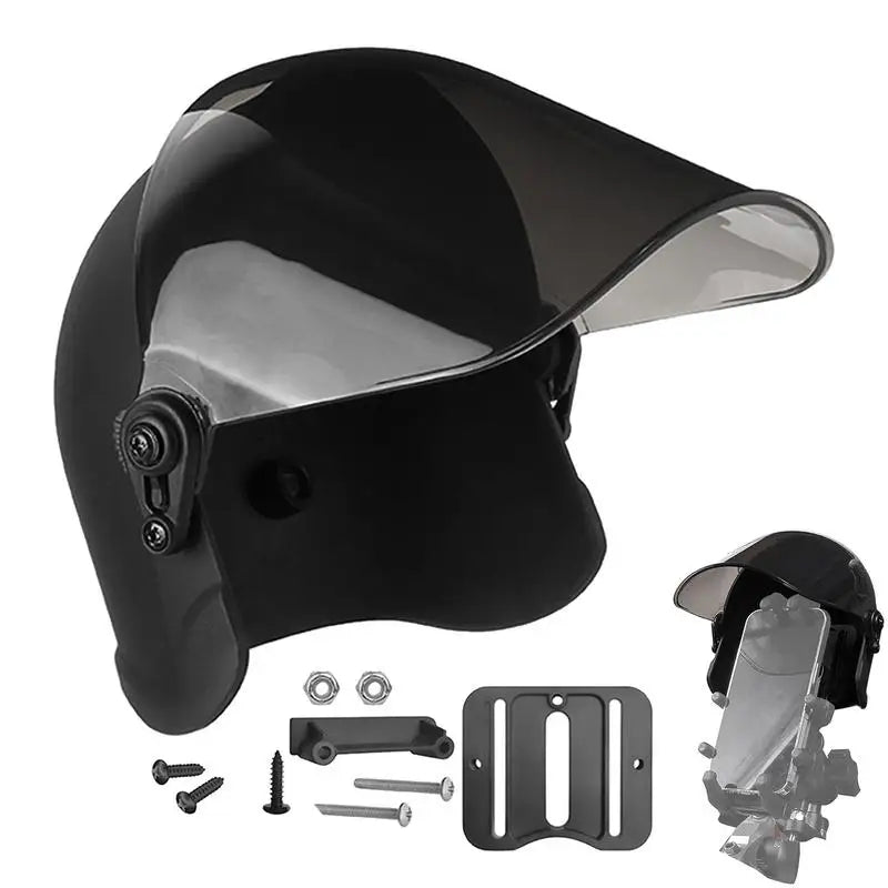 Motorcycle Phone Mount with Helmet Sunshade & Rain Cover Motorcycle Phone Mount Qst