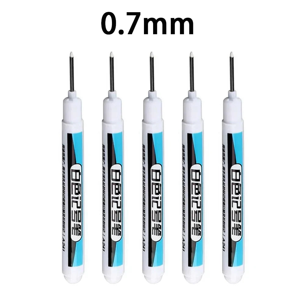 White Waterproof Marker Pens | Oily Ink DIY Graffiti Art Waterproof Marker Pens Qme 0.7mm - 5 Pcs
