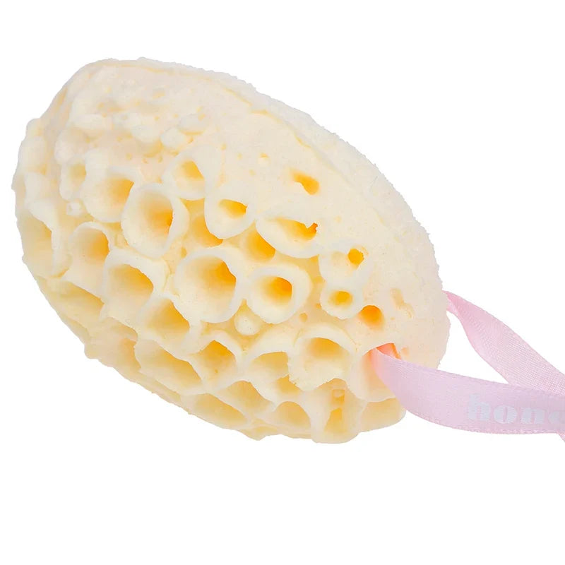 Natural Sea Wool Honeycomb Sponge – Gentle Exfoliating Bath Sponge Natural Bath Sponge Qme