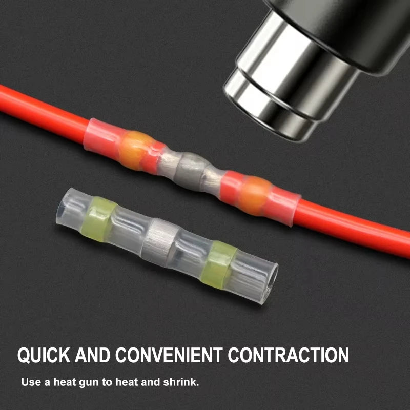 Solder Seal Wire Connectors – Heat Shrink Butt Crimp Terminal Kit Wire Connector Kit Qst