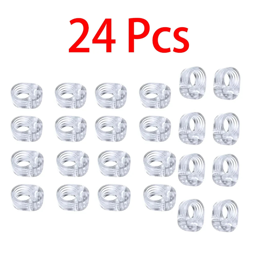 Silicone Cabinet Handle Protection Pads | Clear Anti-Collision Stoppers Door Handle Bumper Pads Qme 24pc-Single ring