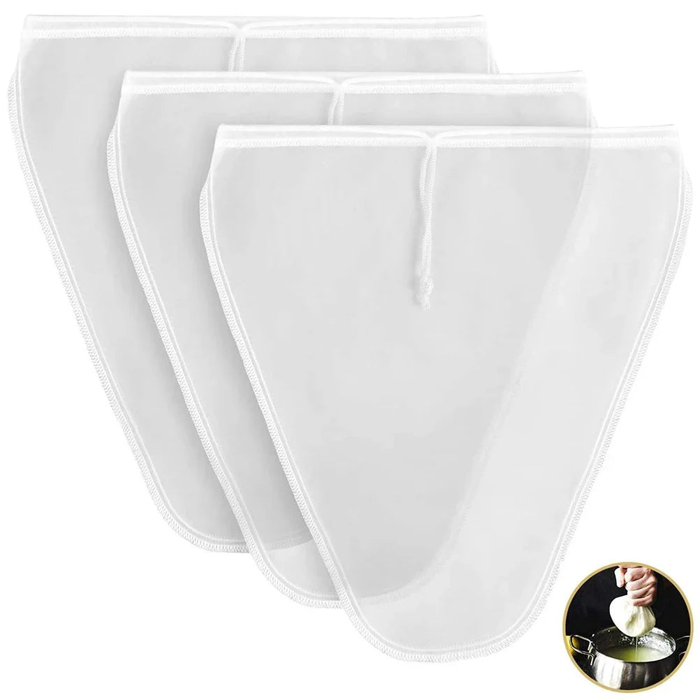 Fine Mesh Nut Milk Bag Strainer Set – Reusable Filter Bags Nut Milk Strainer Bag Qme