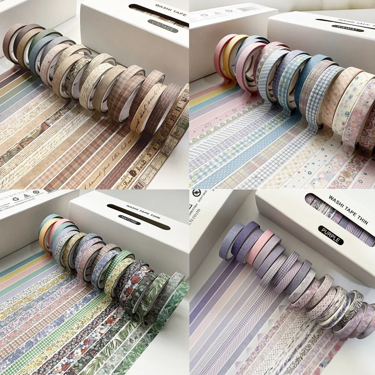 20-Roll Vintage Forest Plant & Fruit Washi Tape DIY Set Washi Tape Set Qme