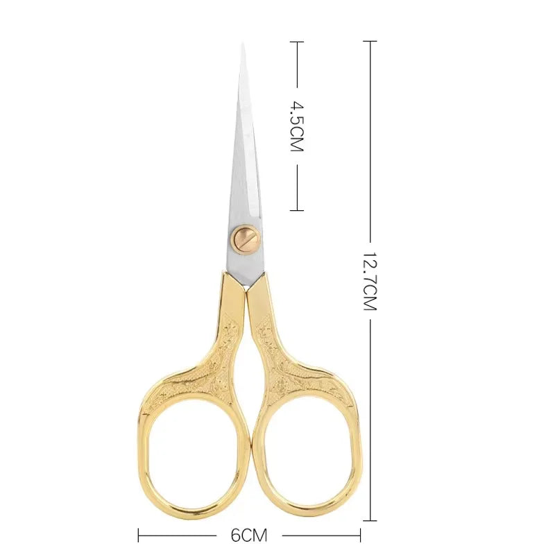 Kawaii Titanium Scissors – Vintage Carved Sewing & Craft Craft Scissors Qme GoldGold
