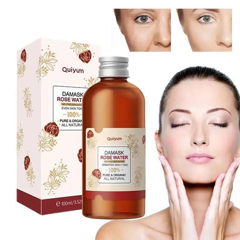 Rose Damask Water & Rosehip Essential Oil | Natural Facial Oil Natural Facial Oil Qme