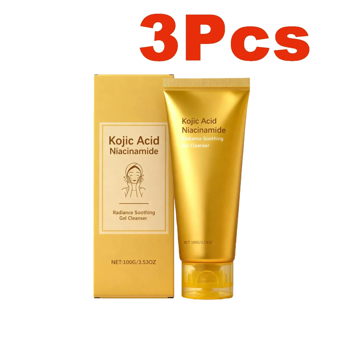Radiance Soothing Gel Cleanser – Brightening & Hydrating Gel Face Cleanser Qme 3 x 100g Boxed