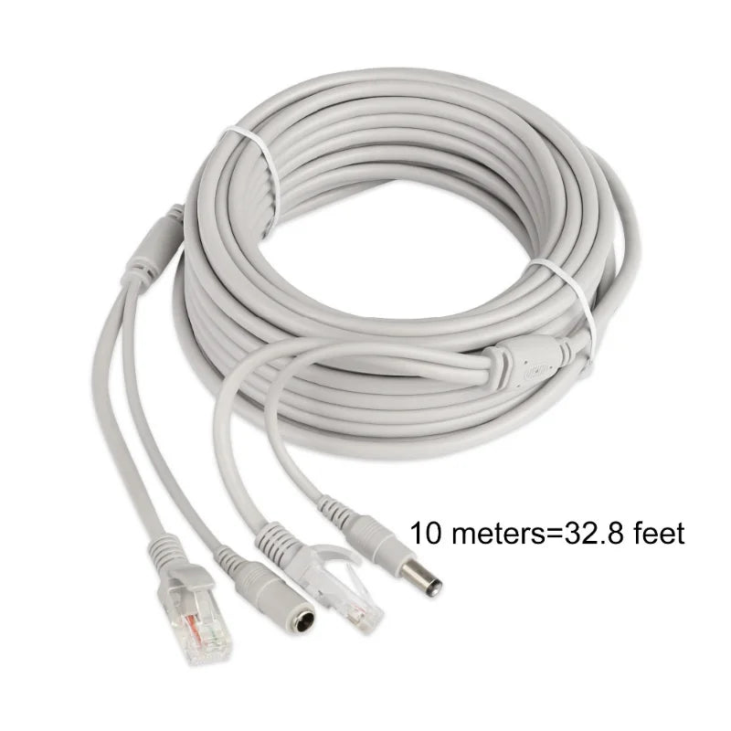 ESCAM RJ45 DC 12V Power LAN Cable for CCTV IP Cameras Power LAN Cable Qme