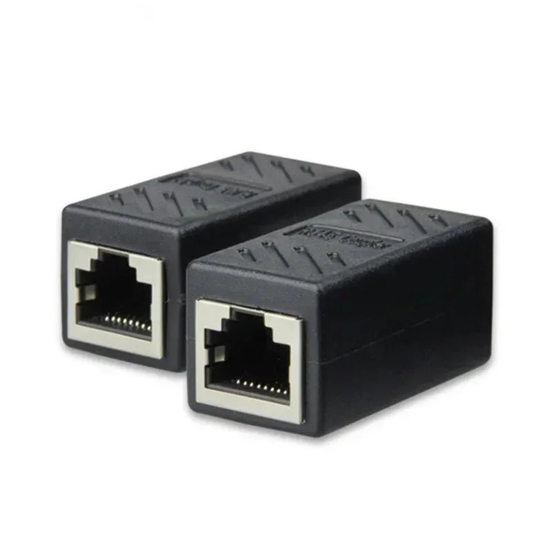 RJ45 Double Socket Adapter Cat7 Cat6 Cat5e Ethernet Coupler RJ45 Ethernet Coupler Qme