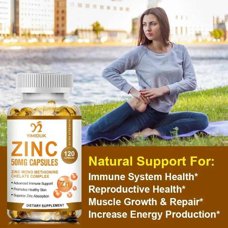 Yimiduk Zinc Supplement 120 Capsules – Buy 1 Get 1 Free Zinc Supplement Qst