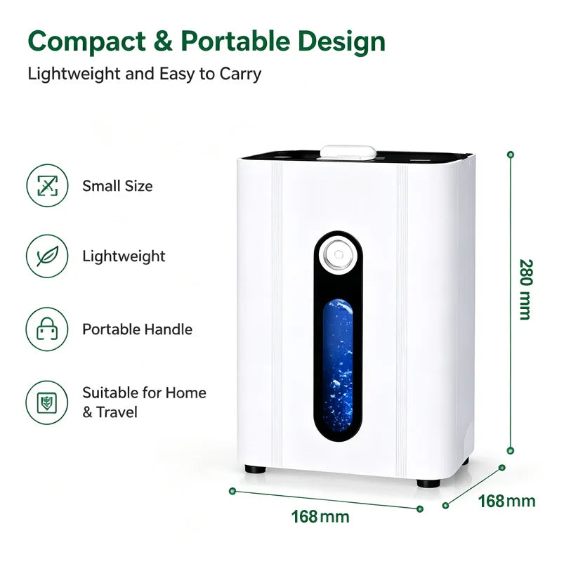 Suyzeko 150ml/min PEM Hydrogen Inhaler – Home Wellness Device Hydrogen Inhaler Machine Qst