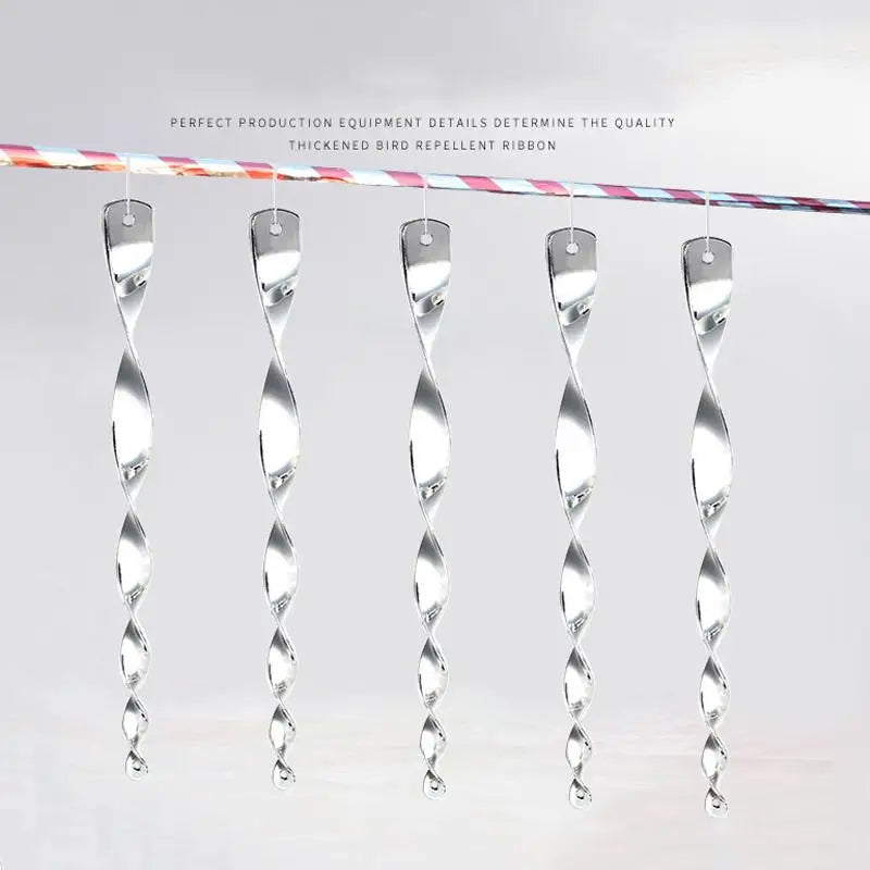 Sparkling Bird Repellent Spiral Reflectors – Hanging Deterrents Bird Deterrent Spiral Qme