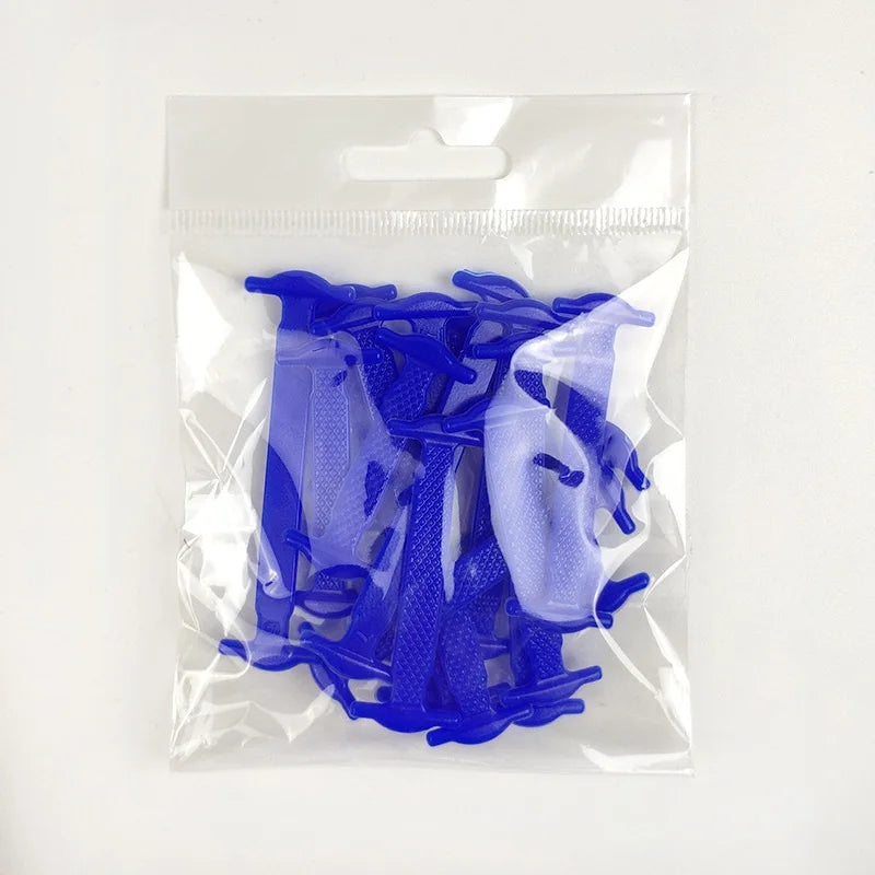 Silicone No-Tie Elastic Shoelaces – Kids, Women & Men Elastic Shoelaces Qme Blue China Mainland