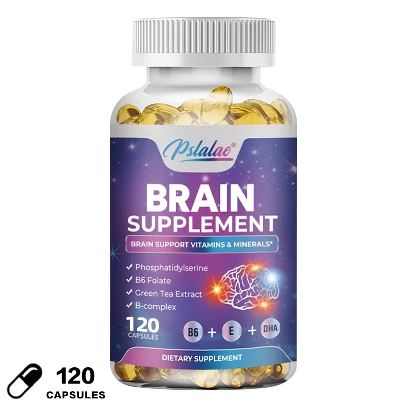 Vegan Brain Supplement – Memory, Focus & Cognitive Support Nootropic Supplement Qst 120 Capsules