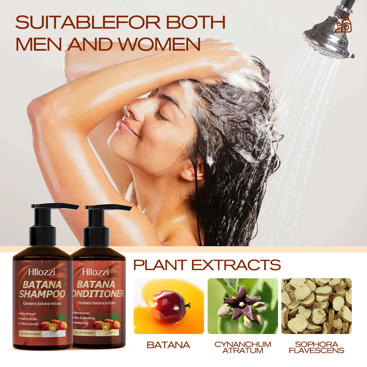Hllozzi Batana Shampoo & Conditioner – All Hair Types Shampoo & Conditioner Qst