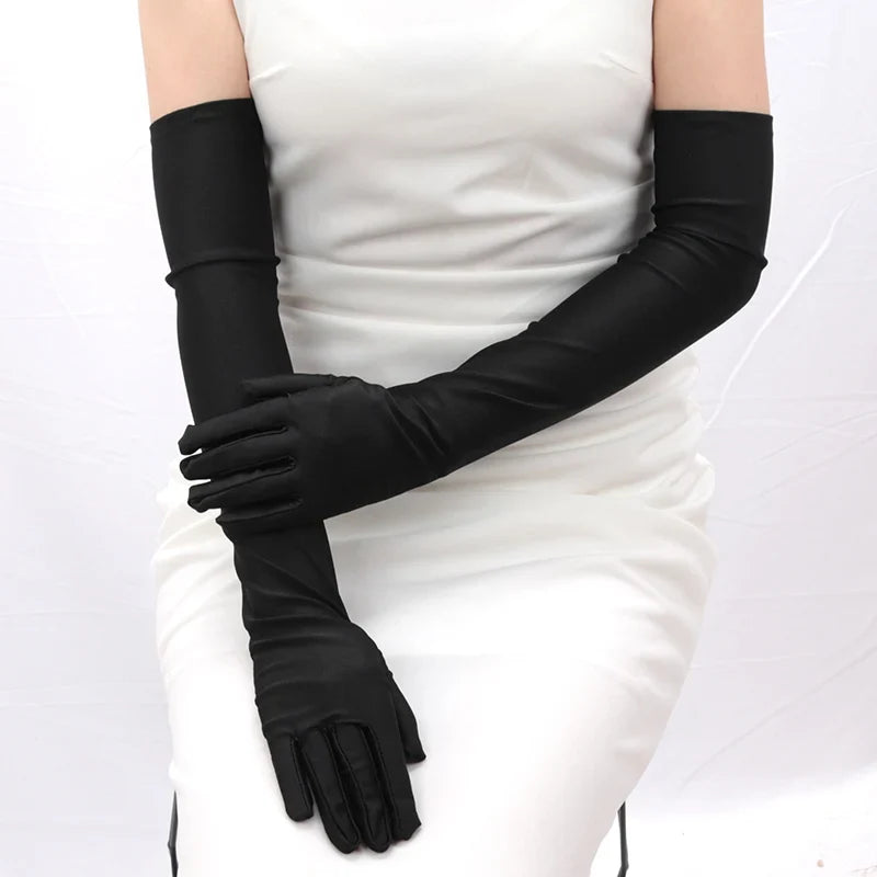 Women's Long Opera Gloves – Elbow Length Evening & Prom Opera Gloves Qme