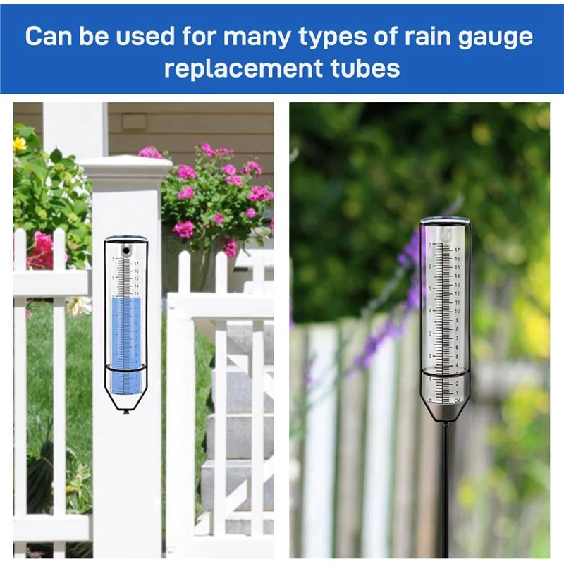 Plastic Rain Gauge Replacement Tube 4-Pack – Garden & Yard Rain Gauge Tube Qme Transparent NONE