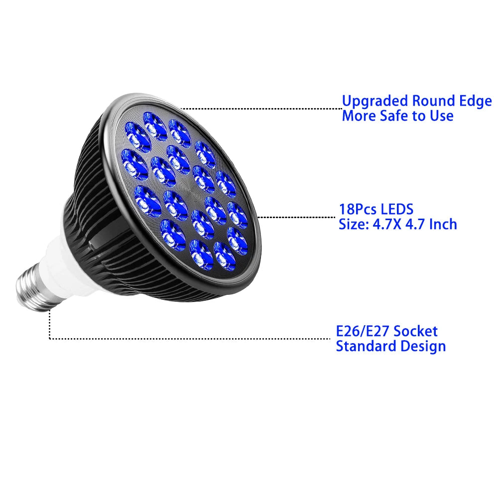 18-LED 460nm Blue Light Therapy Lamp – Face & Body Skin Care Blue Light Therapy Lamp Qst Blue