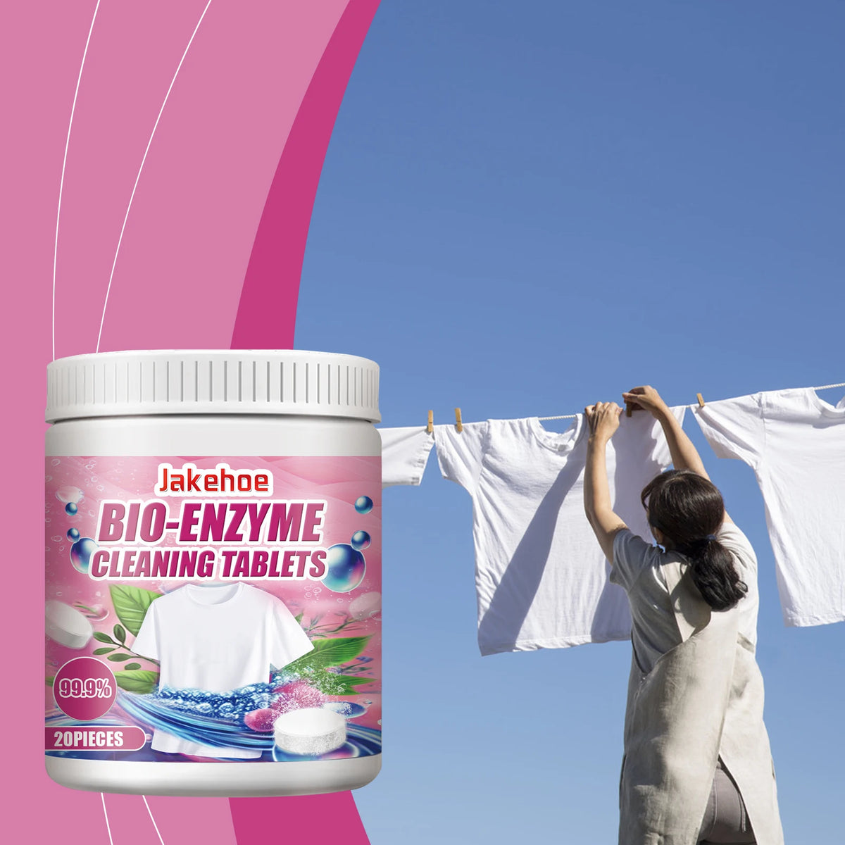 Jakehoe Clothing Stain Remover Effervescent Tablets Laundry Stain Remover Qst