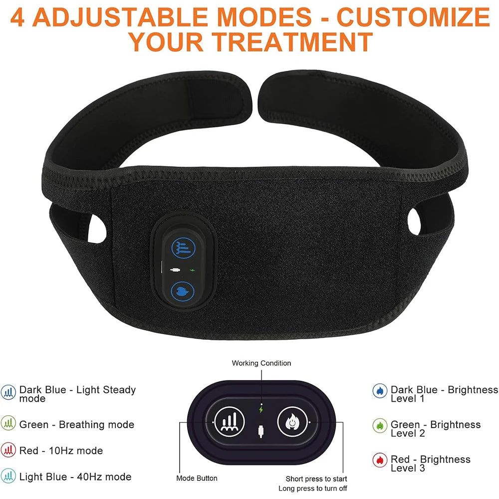 Red & Infrared Light Therapy Wrap 660nm 850nm – Face & Neck Light Therapy Wrap Qst