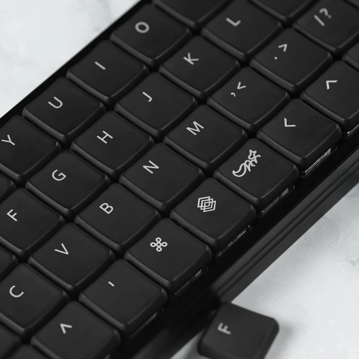 CFX Black Transparent Low Profile PBT Keycaps Kailh 1350 Mechanical Keyboard Keycaps Qme