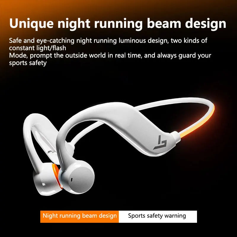 Air Conduction Bluetooth 5.4 Sports Headphones with LED Light Sports Headphones Qst