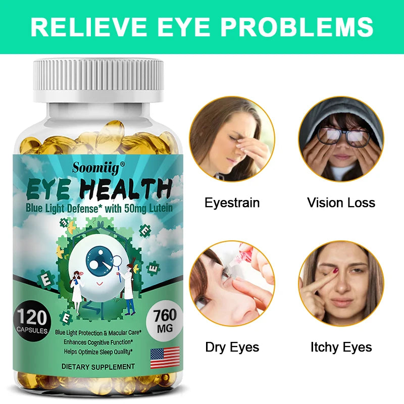 Lutein & Zeaxanthin Eye Support Capsules – Vitamins A C E Zinc Eye Wellness Supplement Qst