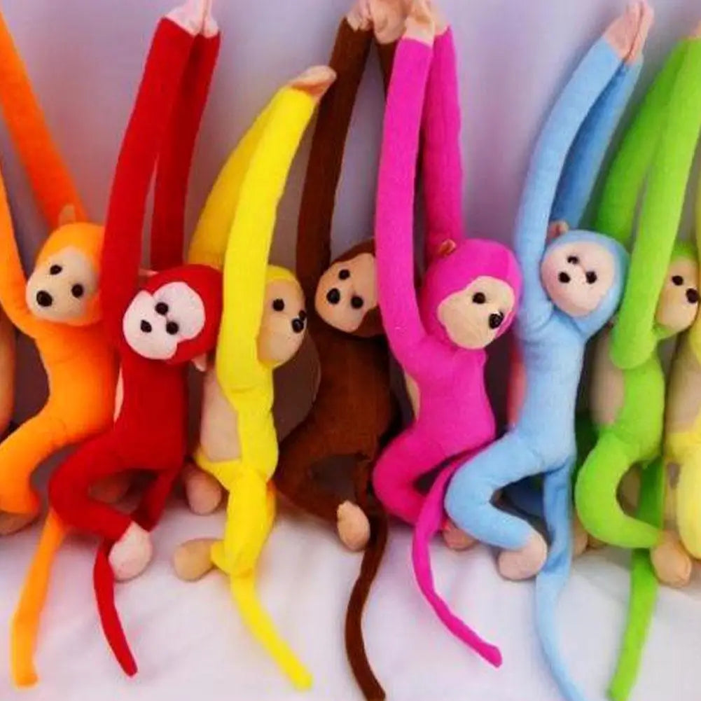 Plush Monkey Stuffed Animal Toy – Cute Long Arms, 9 Colors Stuffed Animal Toy Qme