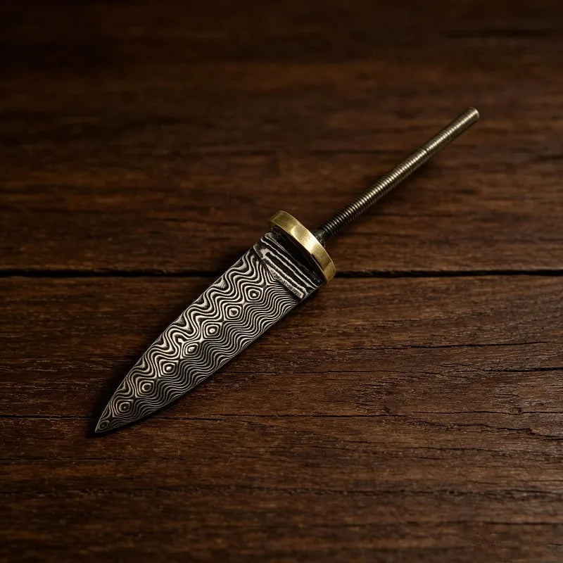 Damascus Steel Tea Knife Blank – Handmade Forged Wedging Tool Tea Knife Blank Qst