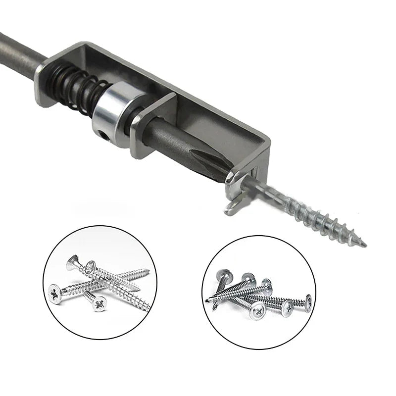 Spring-Loaded Screw Holder Bit | Anti-Drop Screwdriver Tool Screwdriver Bit Qme
