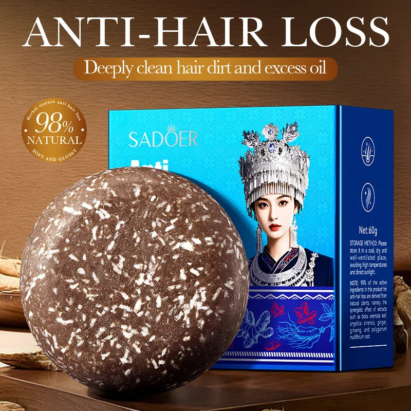 Hmong Traditional Solid Shampoo Bar – Cleansing & Nourishing Solid Shampoo Bar Qme HMONG 60g