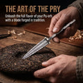 Damascus Steel Tea Knife Blank – DIY Pu'er Tea Needle Tool Tea Knife Blank Qst T-057A